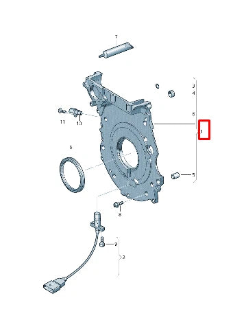 NEW AUDI A3 SPORTBACK 8YA ENGINE TIMING CASE COVER 07K109210AC ORIGINAL