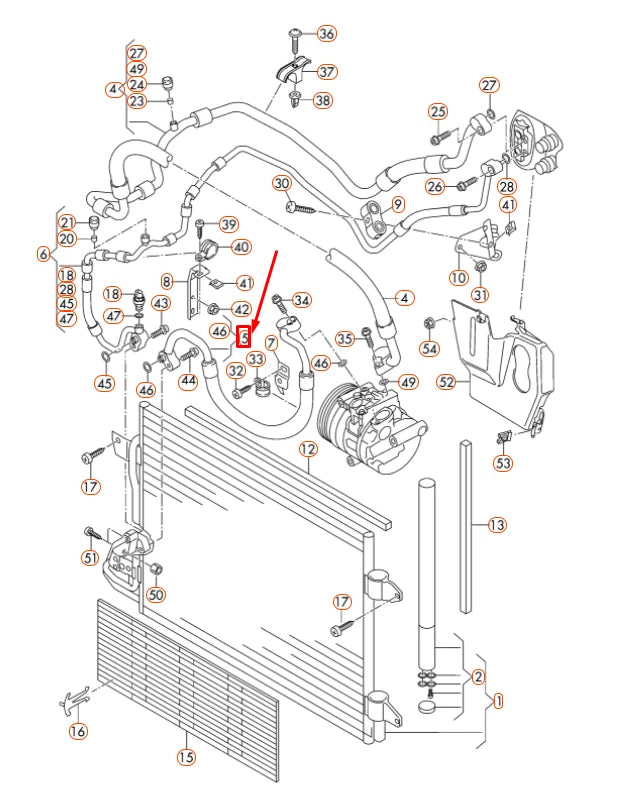 NEW AUDI A3 8P ENGINE A/C AIR CONDITIONING REFRIGERANT HOSE 1K0820721CA ORIGINAL