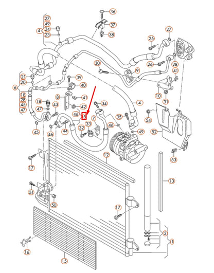 NEW AUDI A3 8P ENGINE A/C AIR CONDITIONING REFRIGERANT HOSE 1K0820721CA ORIGINAL