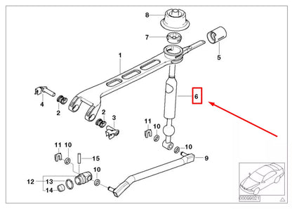 NEW BMW 3 CABRIO E46 SHORT SHIFT ROD 7528881 25117528881 ORIGINAL