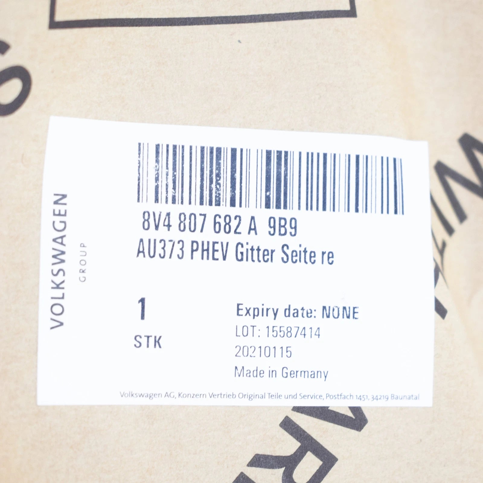 NEW AUDI A3 SPORTBACK 8V FRONT RIGHT LOWER GRILLE 8V4807682A9B9