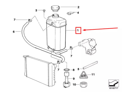 NEW BMW 5 E39 COOLAND EXPANSION TANK 1741167 17111741167 ORIGINAL