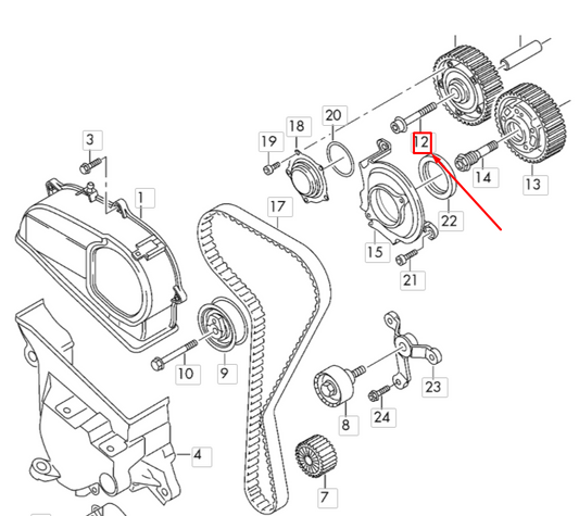 new audi a1 sportback gb camshaft adjuster unit head bolt n91264601 original