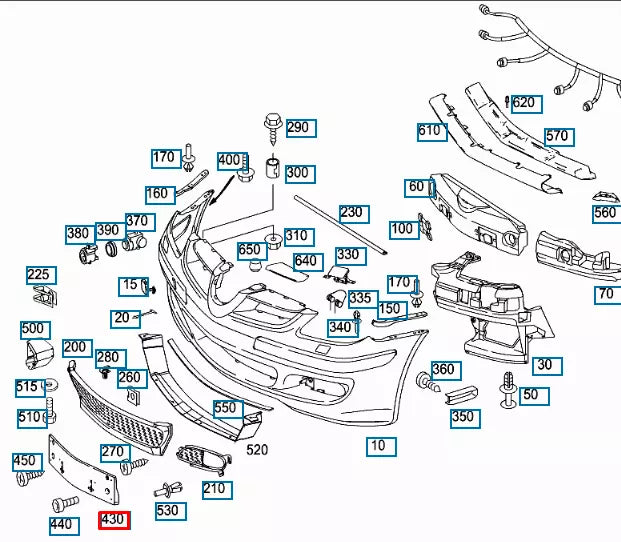 NEW MERCEDES BENZ SLK R171 FRONT BUMPER LICENSE BRACKET A1718850181 ORIGINAL