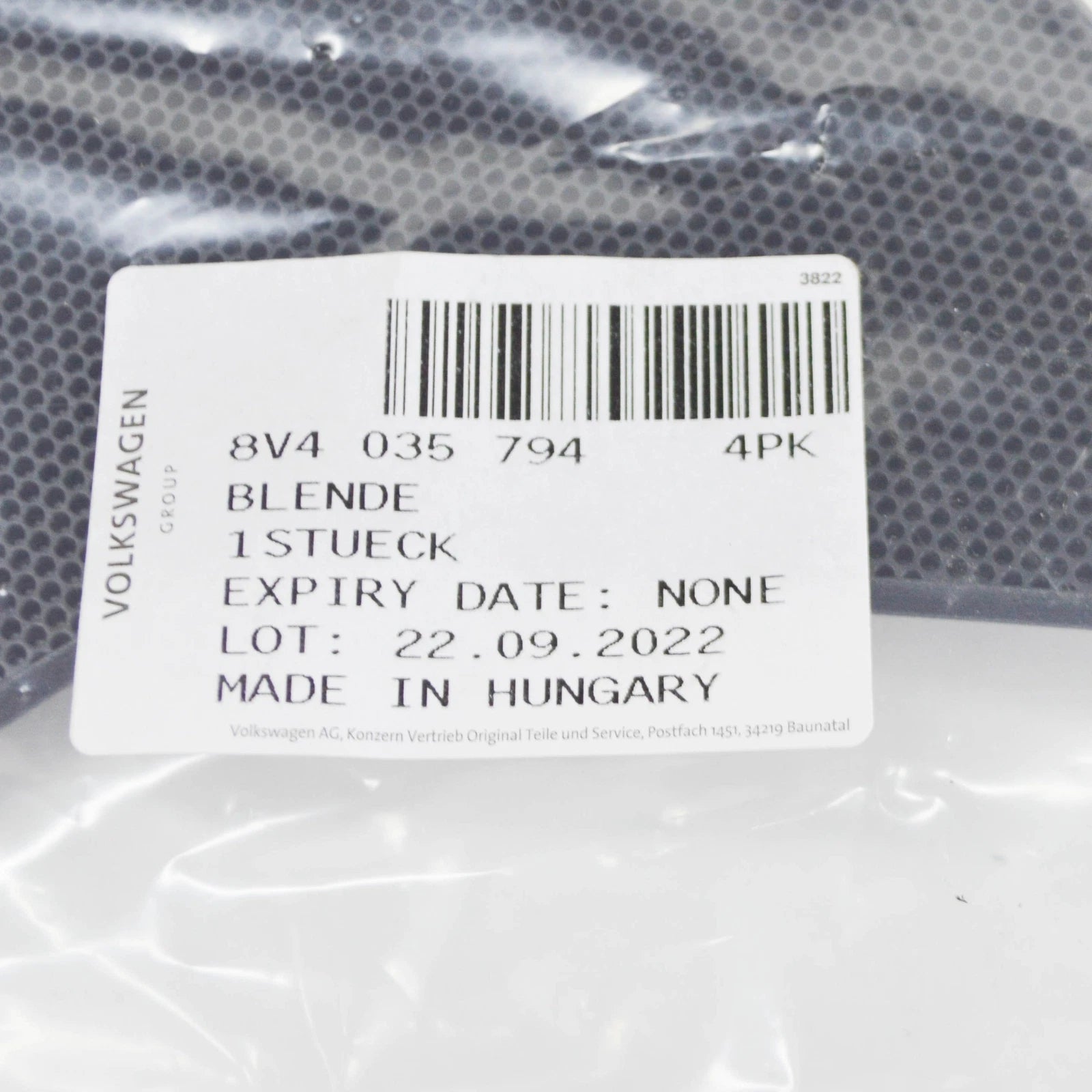 NEW AUDI A3 8V REAR RIGHT DOOR SOUND SPEAKER GRILLE 8V40357944PK ORIGINAL