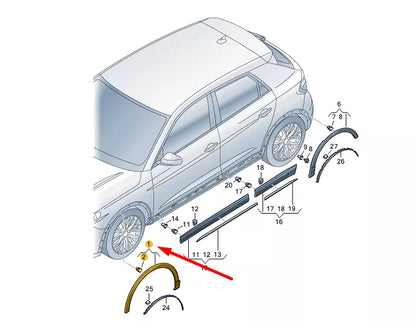 NEW AUDI Q3 F3 FRONT RIGHT WHEEL ARCH COVER 83A853718AGRU ORIGINAL