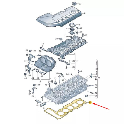 NEW AUDI RS Q3 F3 CYLINDER HEAD GASKET 07K103383AF ORIGINAL