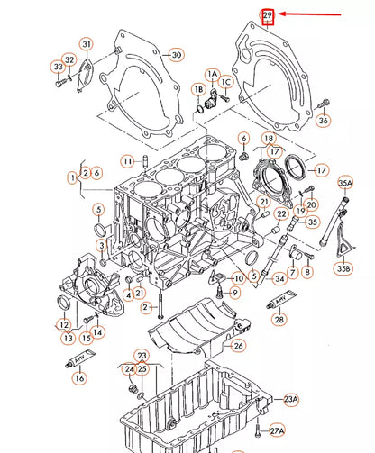 NEW AUDI A4 B7 ENGINE INTERMEDIATE SPACER PLATE 06B103551G ORIGINAL