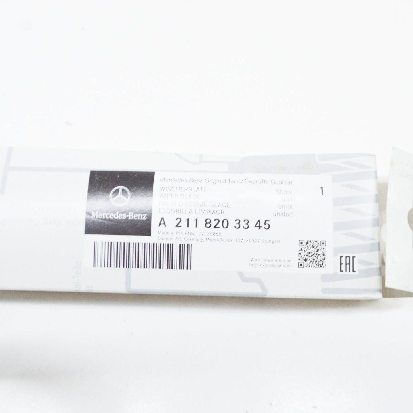 NEW MERCEDES-BENZ M-CLASS W163 REAR WINDSHIELD WIPER BLADE A2118203345 ORIGINAL