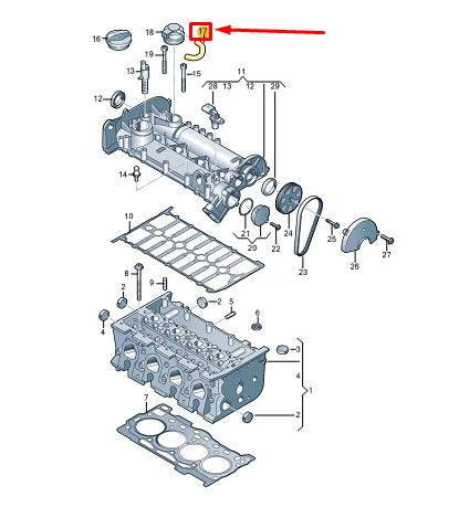 NEW VW GOLF VARIANT CG MK8 ENGINE AIR HOSE 04E103560M