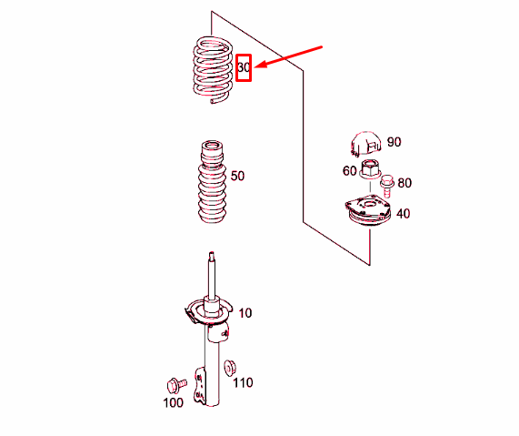 new mercedes-benz a-class w169 front spring a169321280428 original