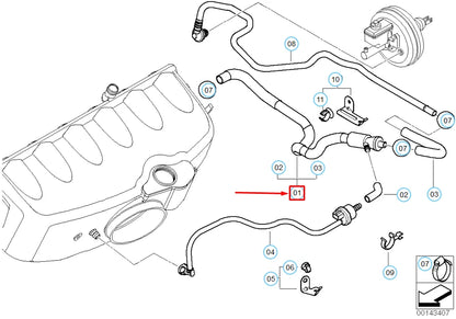 NEW BMW 3 E46 VACUUM CONTROL SUCKING JET PUMP WITH LINES 11617836744 ORIGINAL