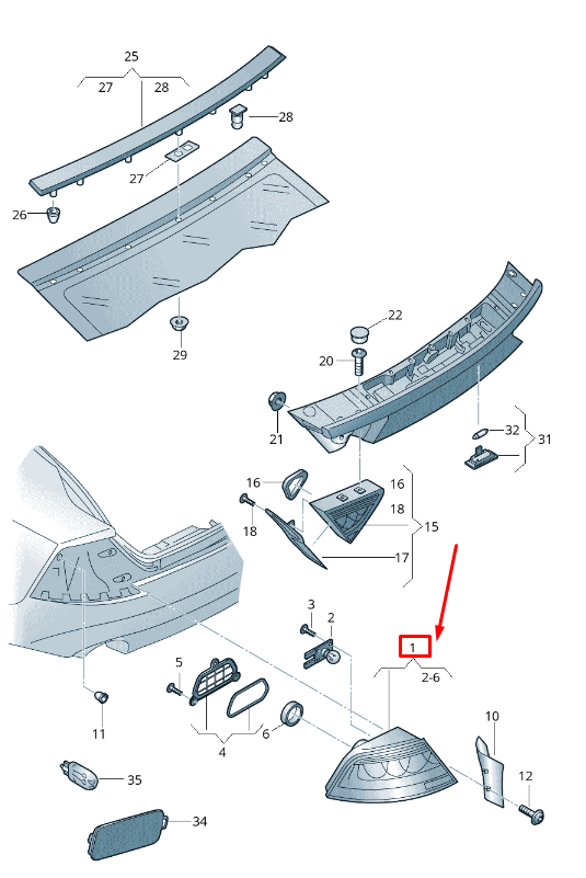 new audi rs7 sportback 4g rear left taillight 4g8945095d original