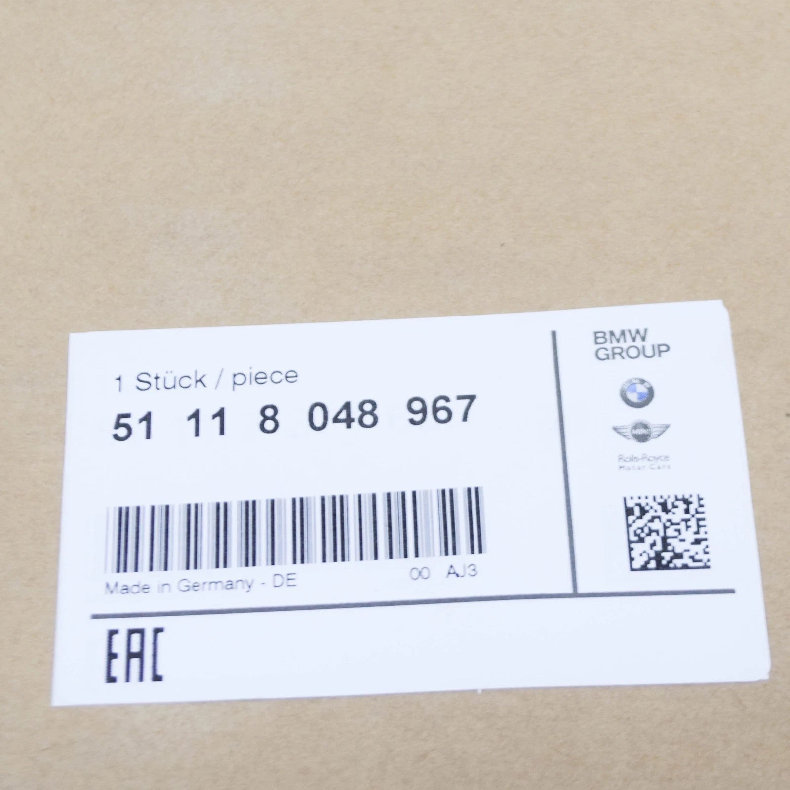 NEW BMW 1 F20 LEFT FOG LIGHT GRILLE M SPORT 51118048967 8048967 2014 ORIGINAL