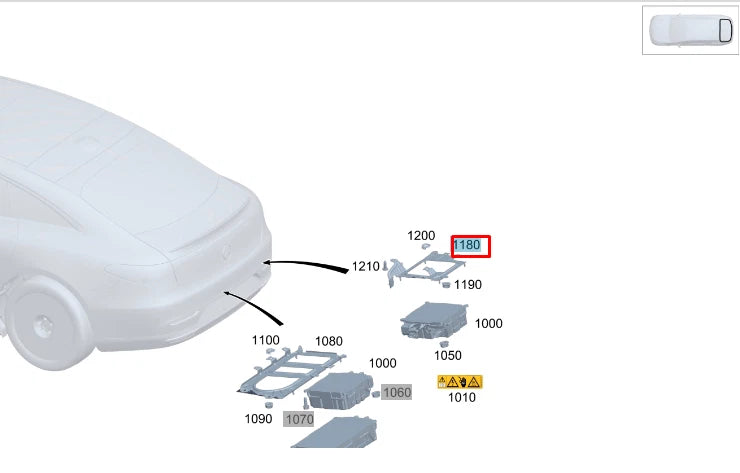 NEW MERCEDES-BENZ EQS V297 A/C CHARGER BRACKET A2973420100 ORIGINAL