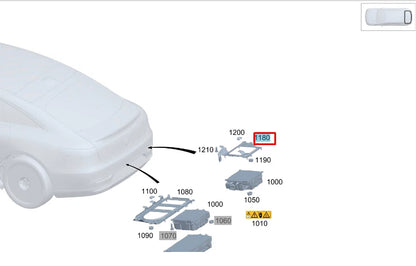 NEW MERCEDES-BENZ EQS V297 A/C CHARGER BRACKET A2973420100 ORIGINAL