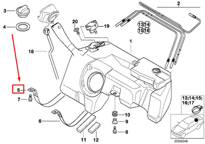 NEW BMW 3 COMPACT E36 FUEL TANK SUPPORT 1185025 16111185025 ORIGINAL