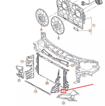 NEW AUDI A6 C7 LEFT RADIATOR AIR GUIDE 4G0121283AQ ORIGINAL