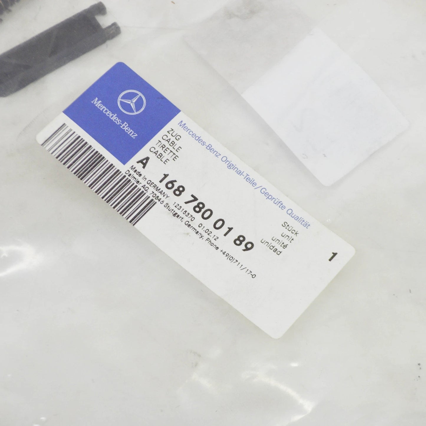 NEW MERCEDES-BENZ A W168 SLIDING ROOF LEFT CABLE A1687800189 ORIGINAL