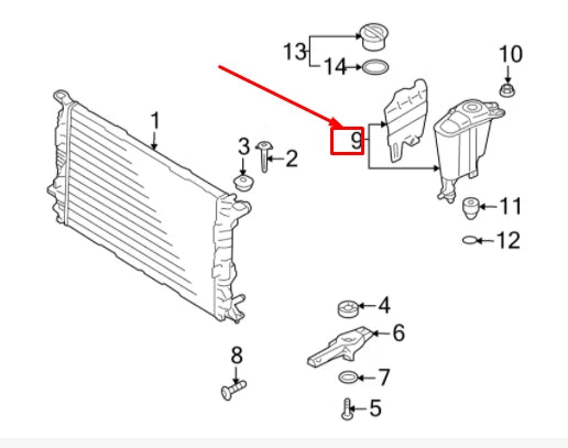 NEW AUDI A4 B8 ENGINE COOLANT RESERVOIR 8K0121403AC