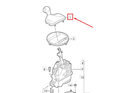 NEW AUDI TT FV MK3 RS SELECTOR LEVER GEARSTICK GRIP LHD 8S1713139DIAQ ORIGINAL