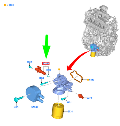 new ford focus c519 mk4 oil cooler solenoid assy 2126087 jt4e-6c880-aa original