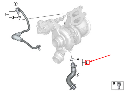 new bmw 3 g20 exhaust turbocharger oil return line 11428629970 original