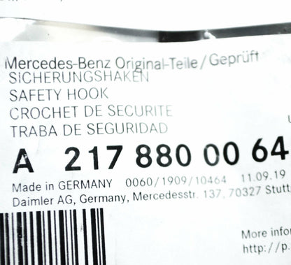 NEW MERCEDES-BENZ S C217 FRONT HOOD SAFETY RETAINING HOOK A2178800064 ORIGINAL