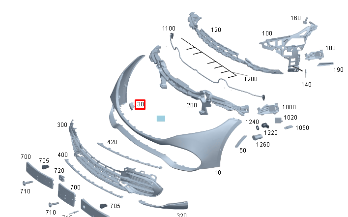 NEW MERCEDES-BENZ EQS V297 FRONT BUMPER TOW EYE COVER A29788526009999 ORIGINAL