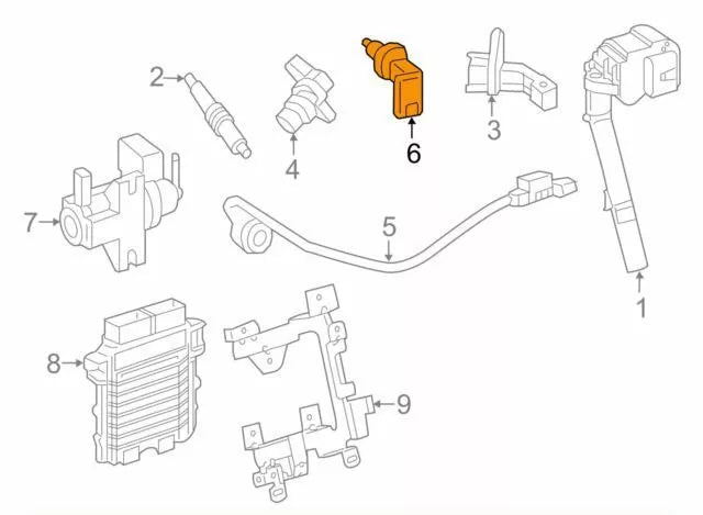 NEW MERCEDES BENZ GL X166 COOLANT TEMPERATURE SENSOR A0009056102 ORIGINAL