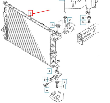 NEW AUDI Q5 8R COOLING RADIATOR 8K0121251AJ ORIGINAL