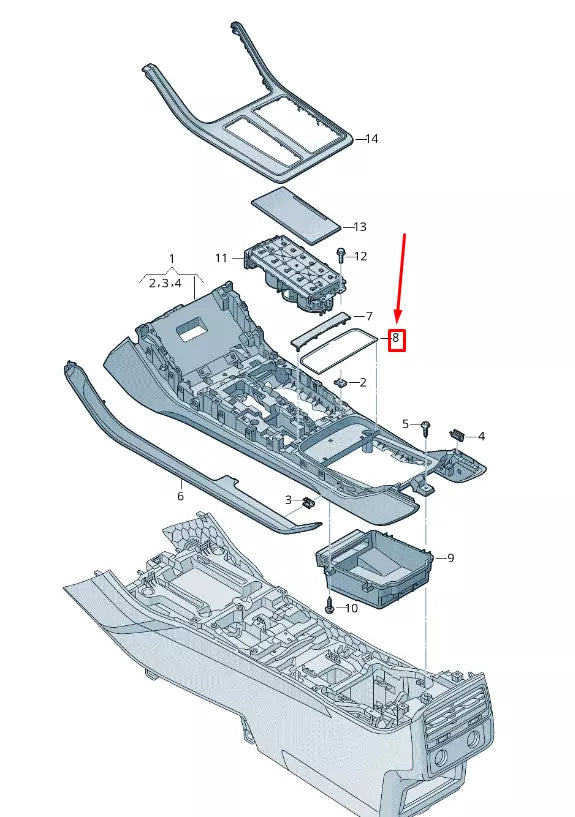 NEW AUDI Q7 4M STOWAGE COMPARTMENT INSERT 4M88641324PK 4M8864132 4PK