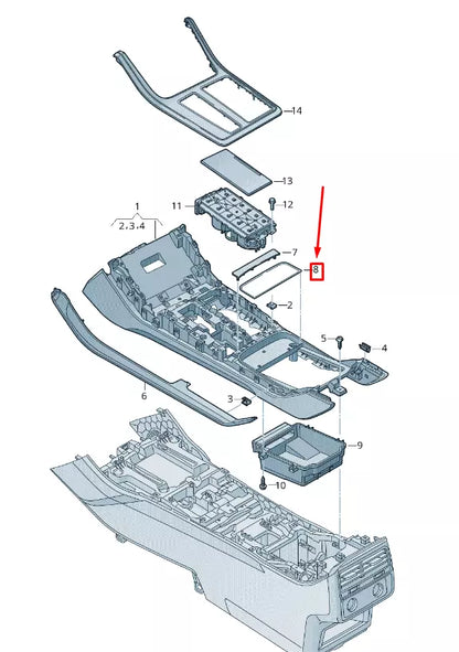 NEW AUDI Q7 4M STOWAGE COMPARTMENT INSERT 4M88641324PK 4M8864132 4PK