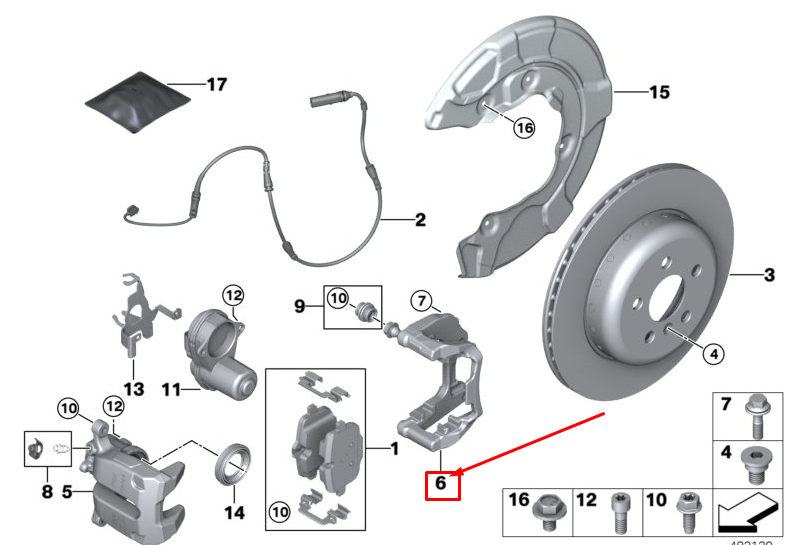 new bmw 5 touring g31 front right brake caliper carrier 34206870584 original