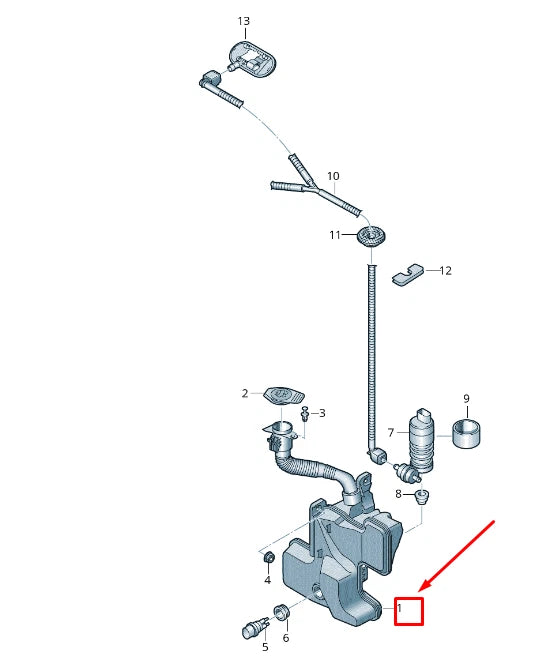 NEW AUDI Q3 F3 WINDSHIELD WASH WATER RESERVOIR 83A955453B ORIGINAL