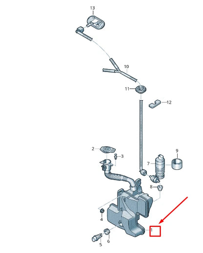 NEW AUDI Q3 F3 WINDSHIELD WASH WATER RESERVOIR 83A955453B ORIGINAL