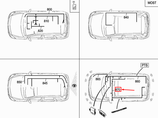 new mercedes-benz b w246 interior lighting wiring harness a2465408711 original
