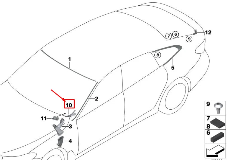 NEW BMW 6 GRAN TURISMO G32 LEFT APRON COVER 51317434045 ORIGINAL