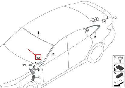 NEW BMW 6 GRAN TURISMO G32 LEFT APRON COVER 51317434045 ORIGINAL