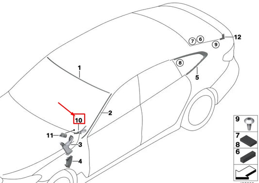 NEW BMW 6 GRAN TURISMO G32 LEFT APRON COVER 51317434045 ORIGINAL