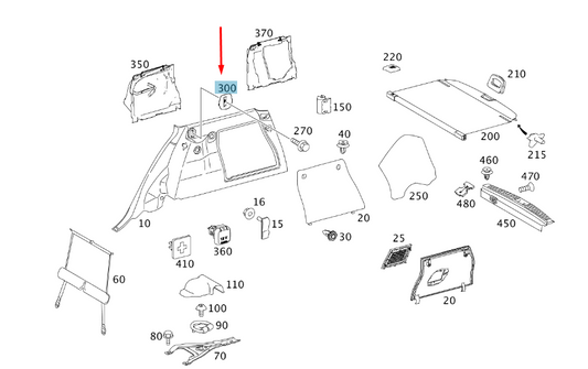 new listingmb ml w164 luggage compartment right mount a16469202288k67 original