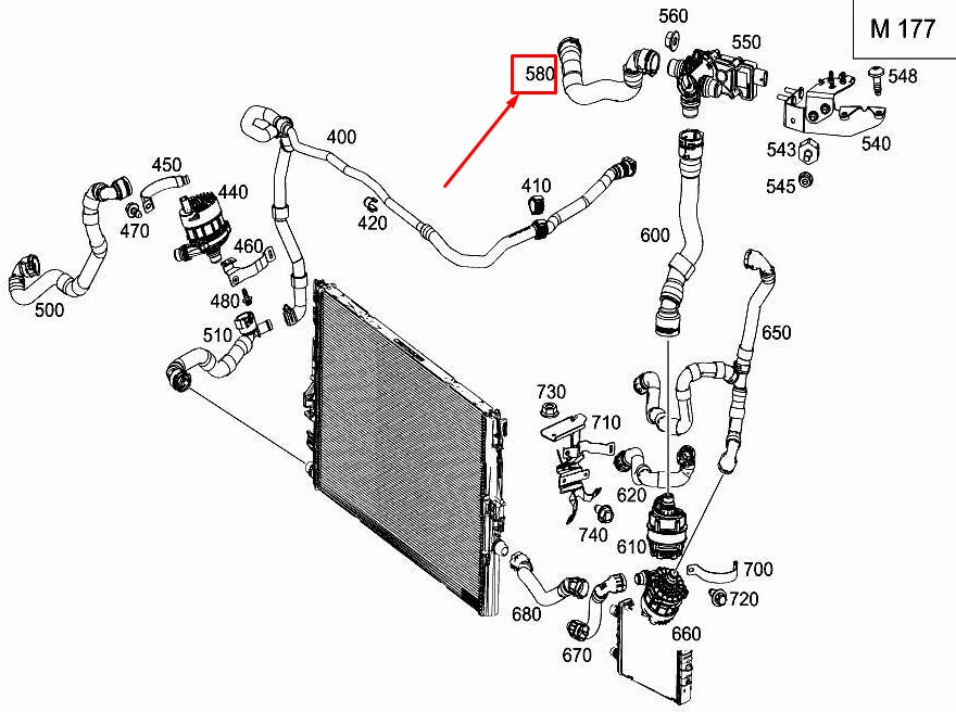NEW MERCEDES-BENZ E W213 ENGINE COOLANT HOSE A2135018800 ORIGINAL