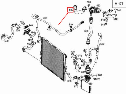 NEW MERCEDES-BENZ E W213 ENGINE COOLANT HOSE A2135018800 ORIGINAL