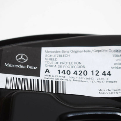 NEW MB S W140 REAR LEFT WHEEL BRAKE PROTECTIVE PLATE A1404201244 ORIGINAL