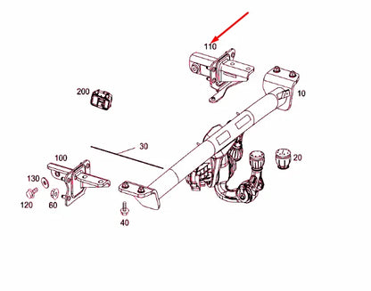 NEW MB C W205 TRAILER COUPLING RIGHT REINFORCEMENT A2056100225 ORIGINAL