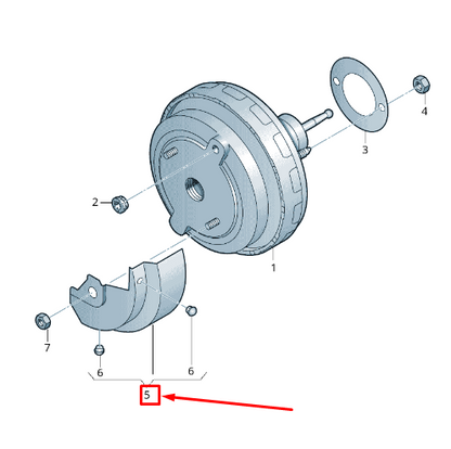 NEW VOLKSWAGEN CADDY 2K MK3 BRAKE SERVO HEAT PROTECTION RHD 1K2612163B ORIGINAL