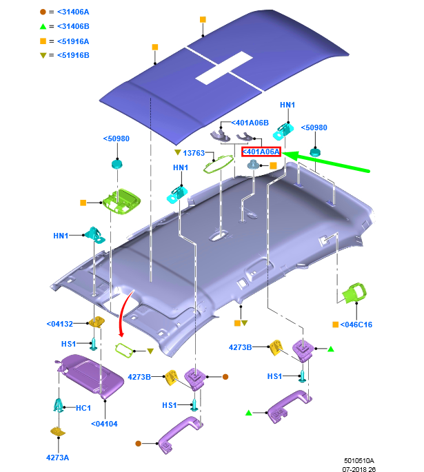 new ford mondeo mk5 roof center light headliner bracket 5181900 original
