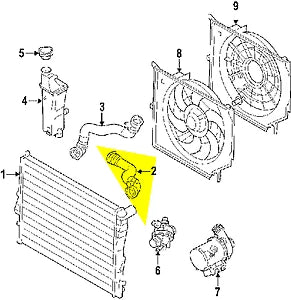 NEW BMW Z4 COUPE ROADSTER E85 E86 Z4 2.5I RADIATOR HOSE 17127537717 7537717