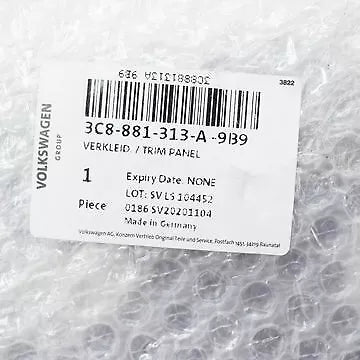 NEW VOLKSWAGEN CC FRONT LEFT OUTER SEAT FRAME TRIM PANEL 3C8881313A9B9 ORIGINAL