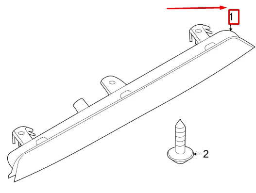 NEW AUDI Q7 4L REAR CENTER HIGH MOUNT STOP LIGHT 4L0945097A ORIGINAL